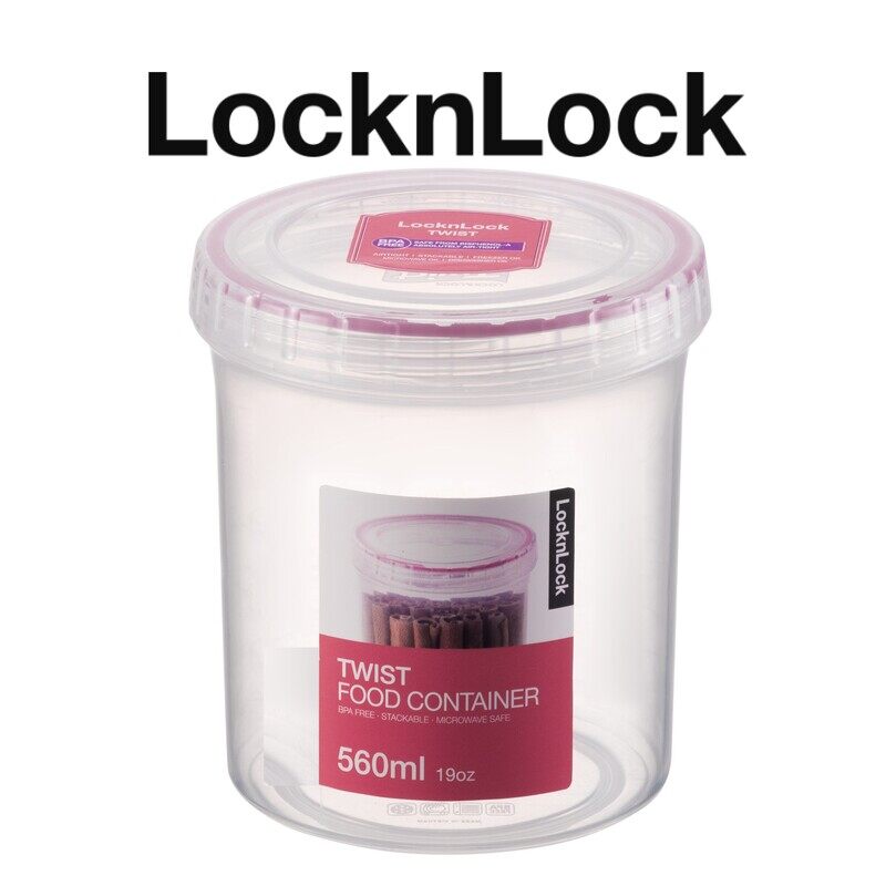 

Lock & Lock LocknLock Twist Food Container 560ml - BPA-Free, Airtight Seal, Freezer and Dishwasher Safe for Versatile Storage