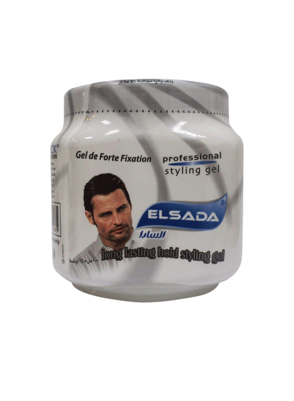 El Sada Professional Styling Gel for All Hair Types, Grey, 1000ml