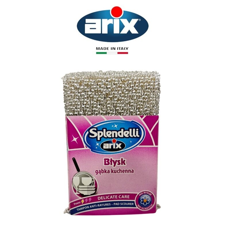 

Arix Synth Sponge Scourer Gold/Silver - Non-Scratch & Heavy-Duty Cleaning