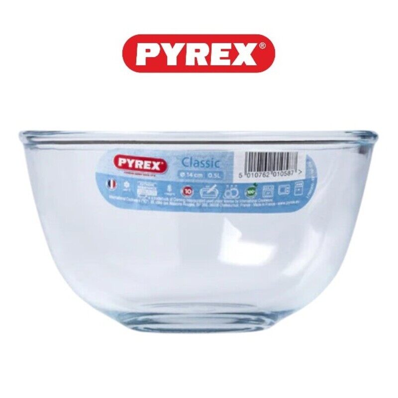 

Pyrex 500ml Glass Mixing Bowl - Heat Resistant and Stackable