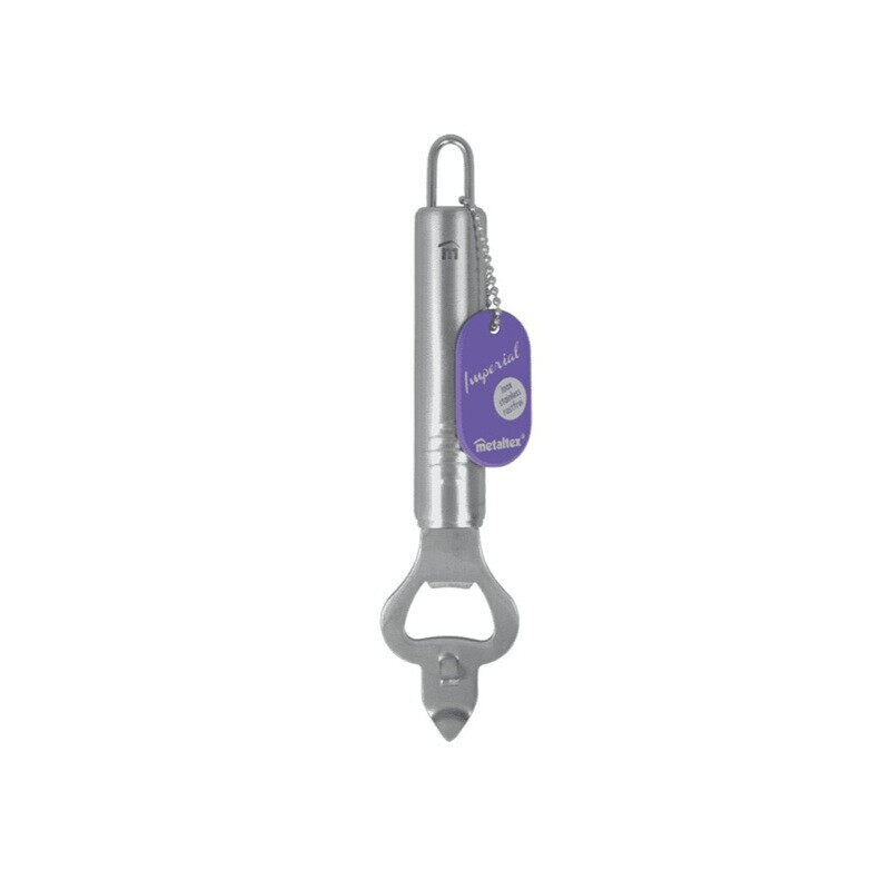 

Metaltex Imperial Bottle Opener - Stainless Steel with Oval Handle, Dishwasher Safe