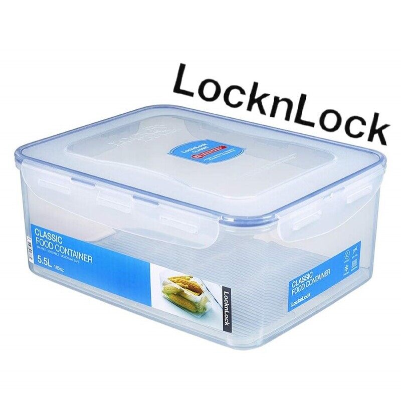 

Lock & Lock LocknLock Rectangular Food Container 5.5L - Airtight, BPA-Free, Microwave, Freezer, and Dishwasher Safe