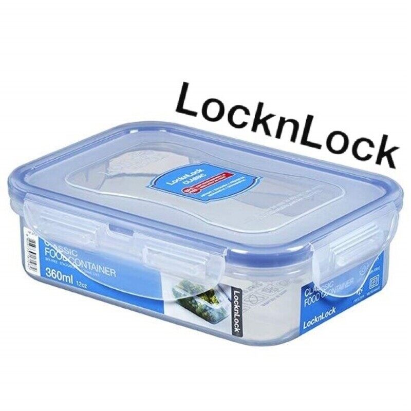 

Lock & Lock LocknLock Rectangular Food Container 360ml - Airtight, BPA-Free, Microwave, Freezer, and Dishwasher Safe