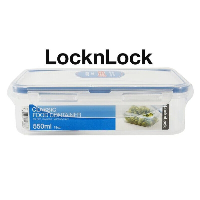 

Lock & Lock LocknLock 550ml Rectangular Airtight Food Container - BPA-Free, Microwave, Freezer, and Dishwasher Safe