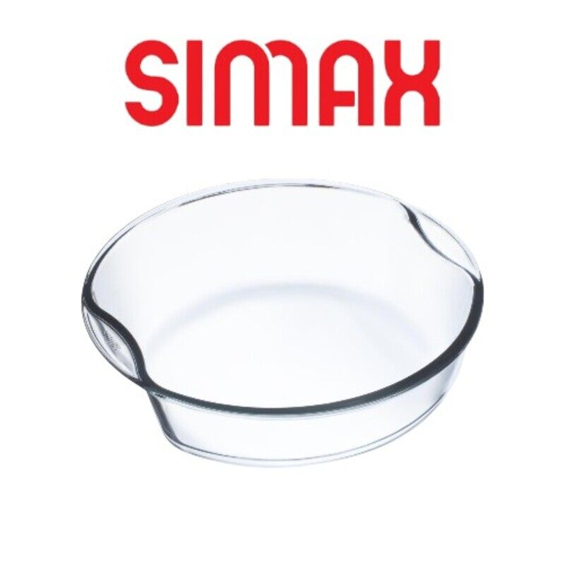 

Simax 1.5L Round Baking Dish - Heat-Resistant Glass, Microwave & Oven Safe, Ergonomic Design