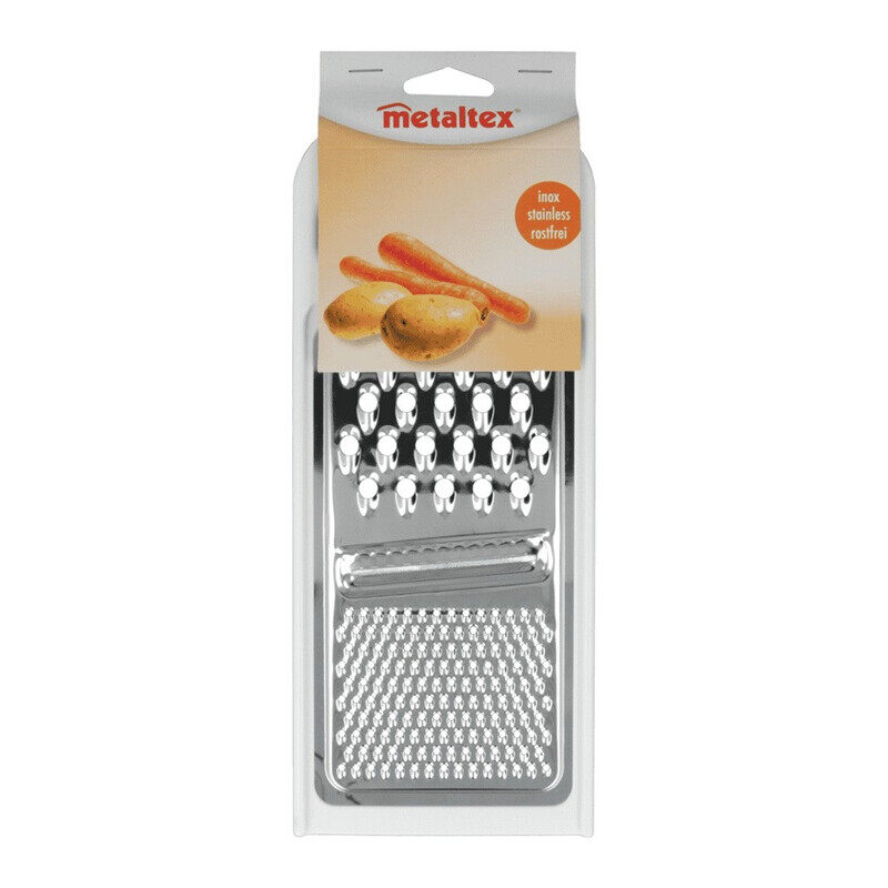 

Metaltex 3-in-1 Universal Grater - Stainless Steel Multipurpose Kitchen Tool