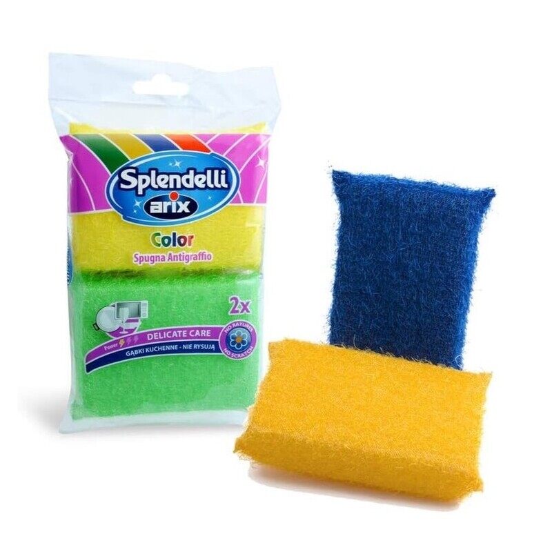 

Arix Splendelli Colors No-Scratch Sponge 3pcs - Gentle Yet Effective Dishwashing Essential for Delicate Surfaces