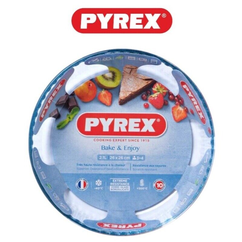 

Pyrex Bake&Enjoy Flan Dish 26cm - Durable Borosilicate Glass for Baking and Serving