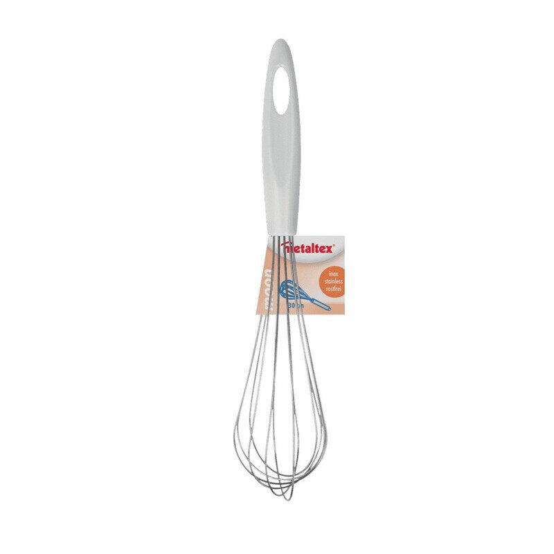 

Metaltex Moon Egg Beater - 30cm Stainless Steel Whisk with Ergonomic Non-Slip Grip