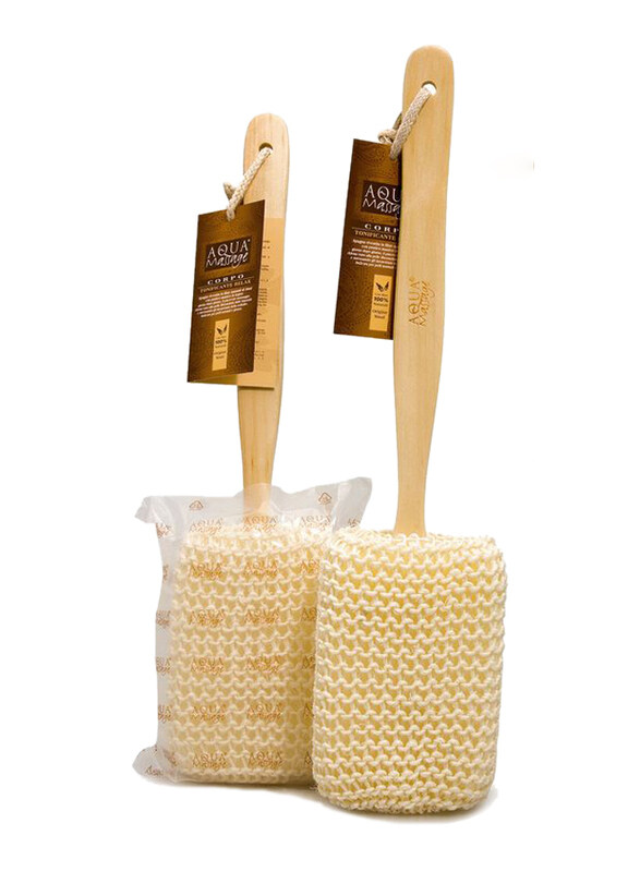 

Aqua Massage Sisal Sponge Brush with Wooden Handle, One Size