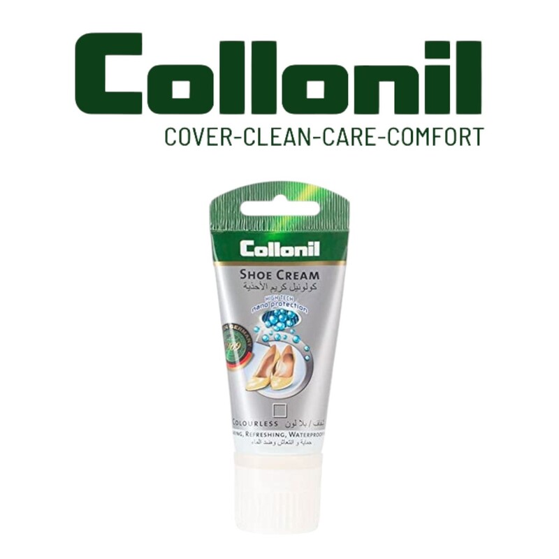 Collonil Shoe Cream Tube - Colorless 50ml - Nourishes, Cleans & Restores Smooth Leather