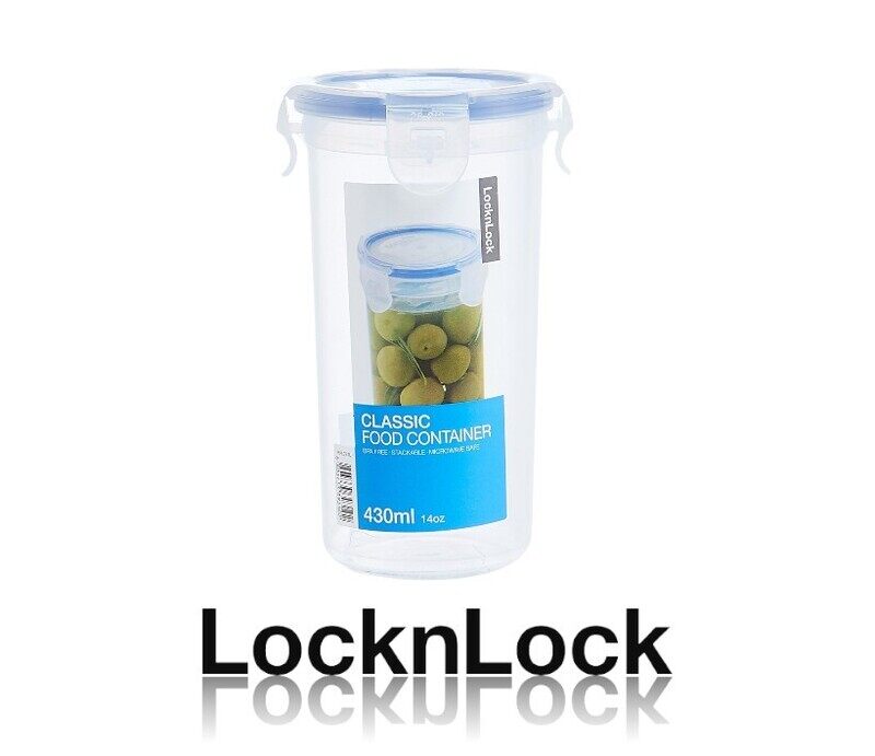 

Lock & Lock LocknLock Round Food Container 430ml - Airtight, BPA-Free, Microwave, Freezer, and Dishwasher Safe