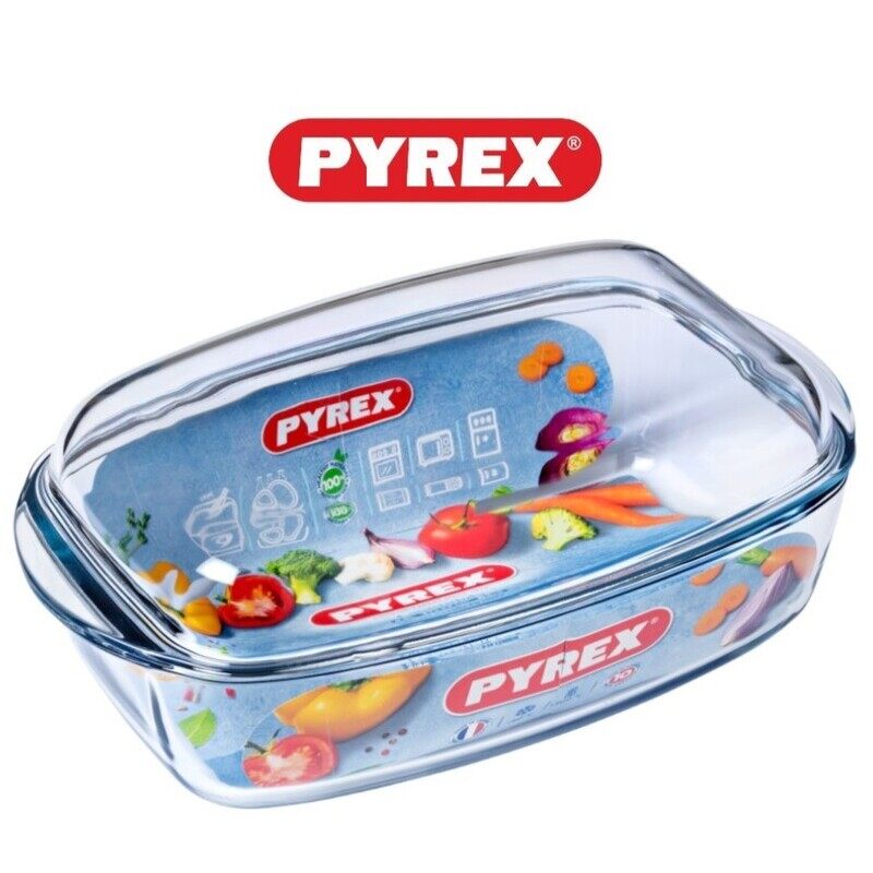 

Pyrex Essential 6.5L Rectangular Casserole - Versatile Borosilicate Glass Dish for Baking, Roasting, and Serving