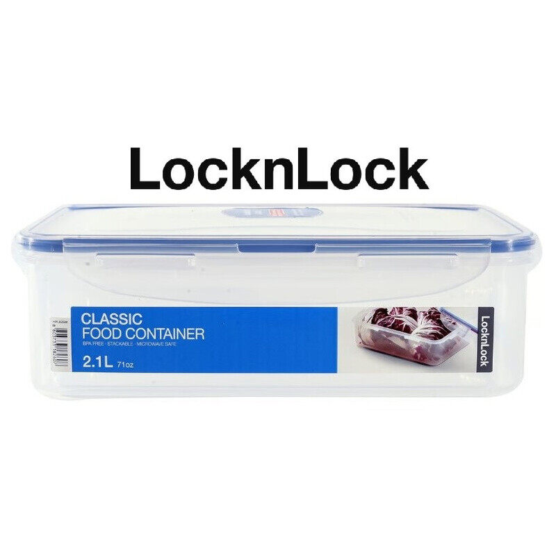 

Lock & Lock LocknLock 2.1L Rectangular Airtight Food Container - BPA-Free, Microwave, Freezer, and Dishwasher Safe