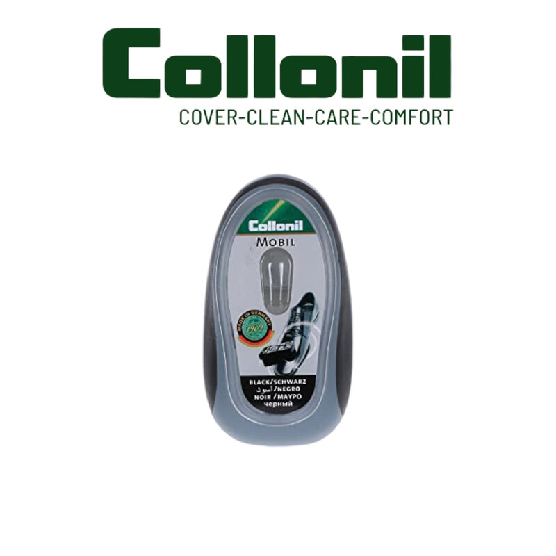 Collonil Mobil Sponge with Liquid Black - Instant Gloss & Nourishment for Leather & Synthetic