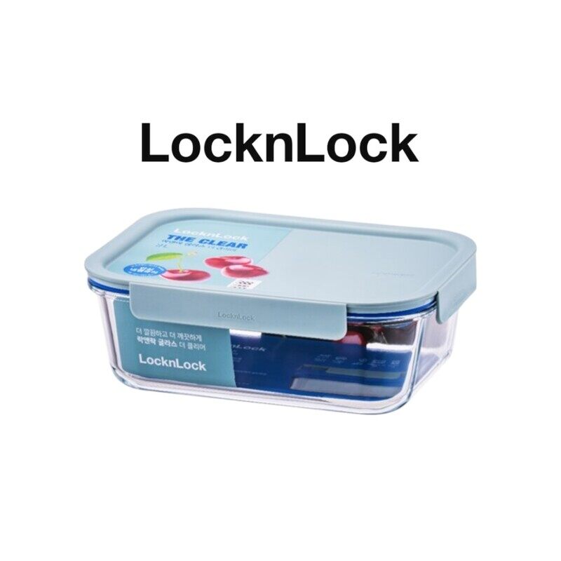 

LocknLock Clear Glass Rectangular 160ml Mint - Durable, Airtight, Heat-Resistant Food Storage Container
