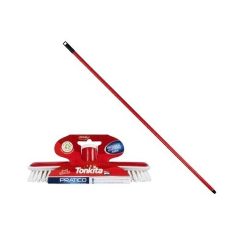 

Tonkita Pratico Push Broom with Stick - Versatile Cleaning with Safety and Sustainability