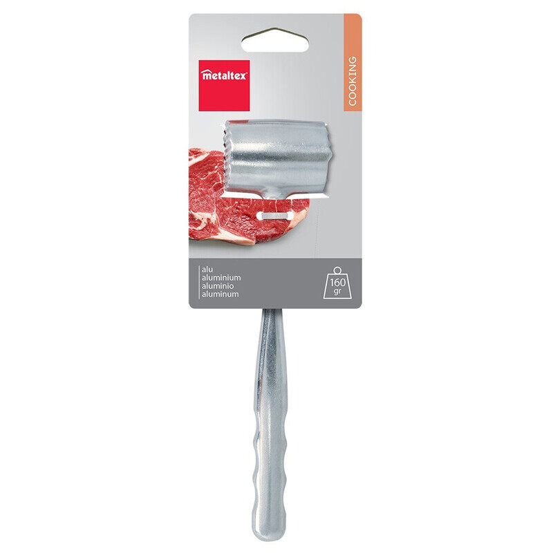 

Metaltex Aluminum Meat Tenderizer - Dual-Surface Steak Pounder Hammer for Kitchen & BBQ
