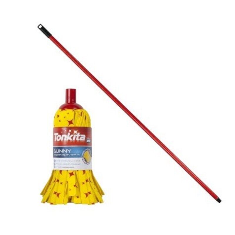 

Tonkita Sunny Soft Floorwashing Mop with Stick - Superior Cleaning for Delicate Surfaces