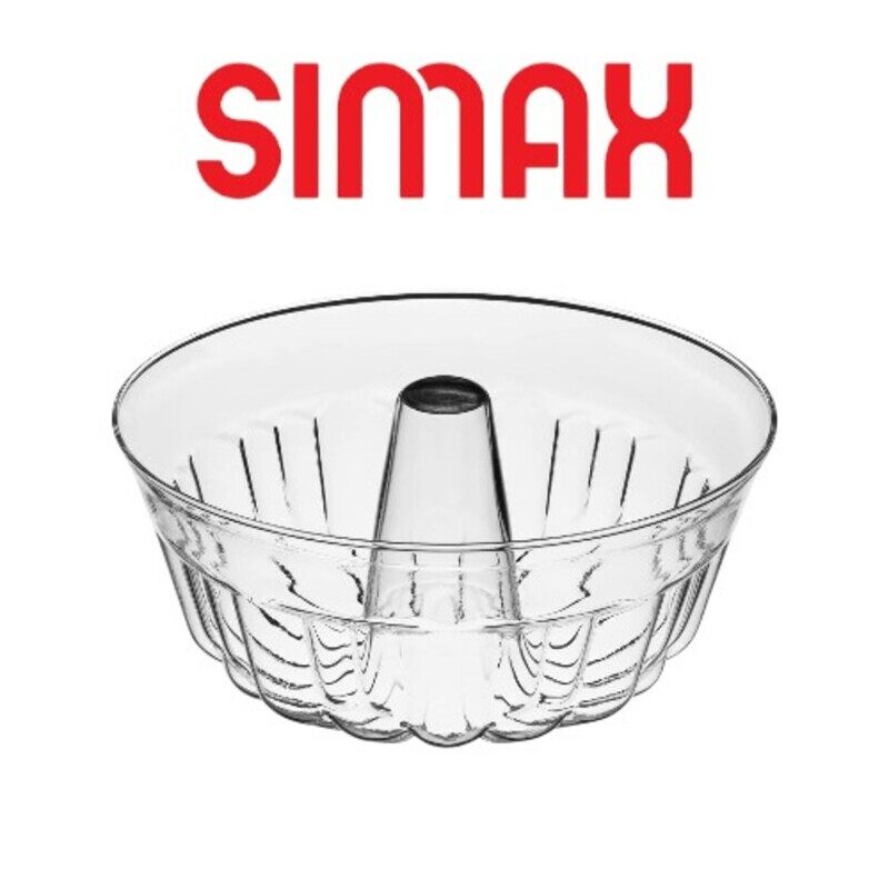 

Simax 2L Bundt Cake Baking Dish - High-Quality Borosilicate Glass, Temperature-Resistant, Microwave & Dishwasher Safe