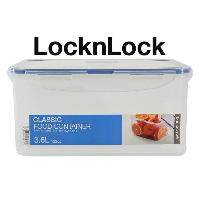 

Lock & Lock LocknLock 3.6L Rectangular Airtight Food Container - BPA-Free, Microwave, Freezer, and Dishwasher Safe