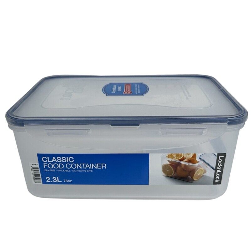 

Lock & Lock LocknLock Rectangular Food Container 2.3L - Airtight, BPA-Free, Microwave, Freezer, and Dishwasher Safe