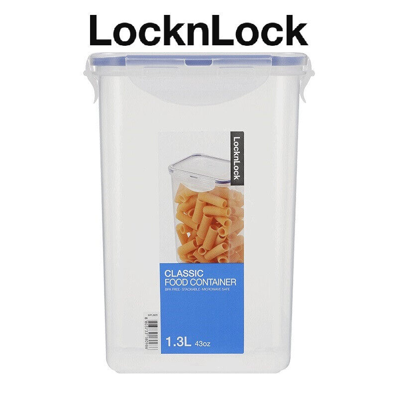 

Lock & Lock LocknLock Rectangular Food Container 1.3L - Airtight, BPA-Free, Microwave, Freezer, and Dishwasher Safe