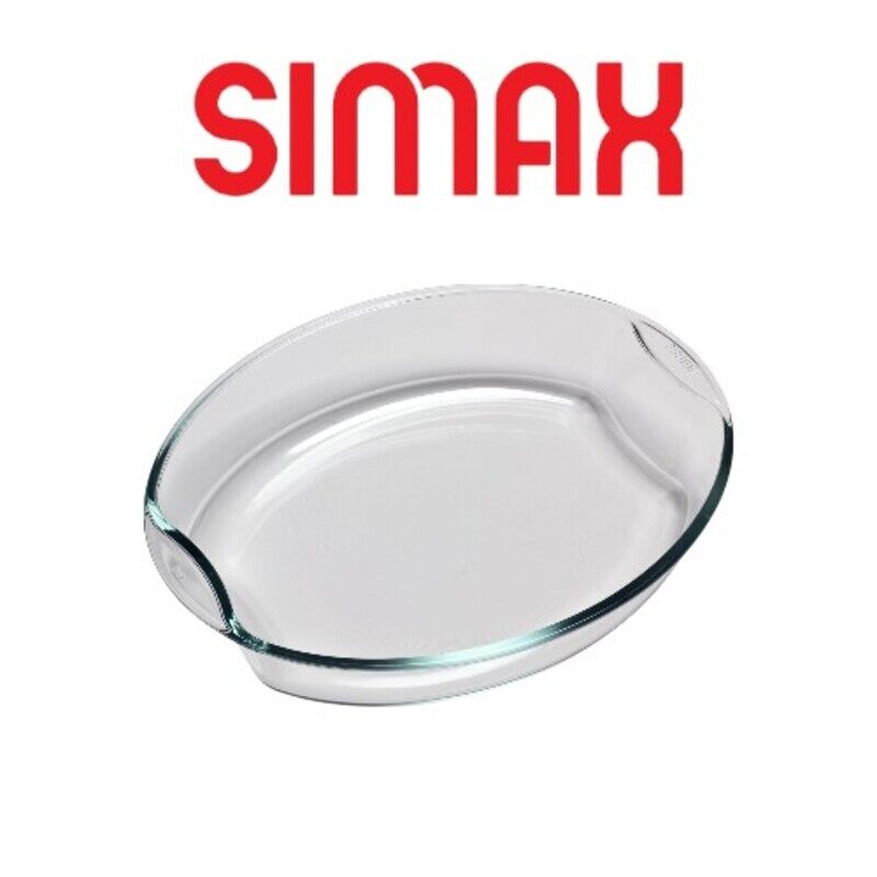 

Simax 2.5L Oval Baking Dish - Heat-Resistant Glass, Microwave & Oven Safe, Ergonomic Design