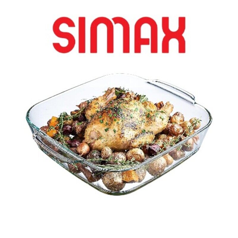 

Simax Square Roaster 5.2L - Heat-Resistant Glass, Oven & Microwave Safe, Ideal for Large Meals