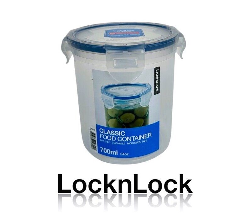 

Lock & Lock LocknLock Round Food Container 700ml - Airtight, BPA-Free, Microwave, Freezer, and Dishwasher Safe