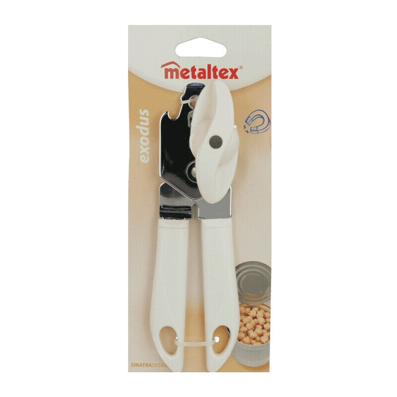 

Metaltex Exodus Stainless Steel Can Opener with Magnetic Forceps - Ergonomic & Durable