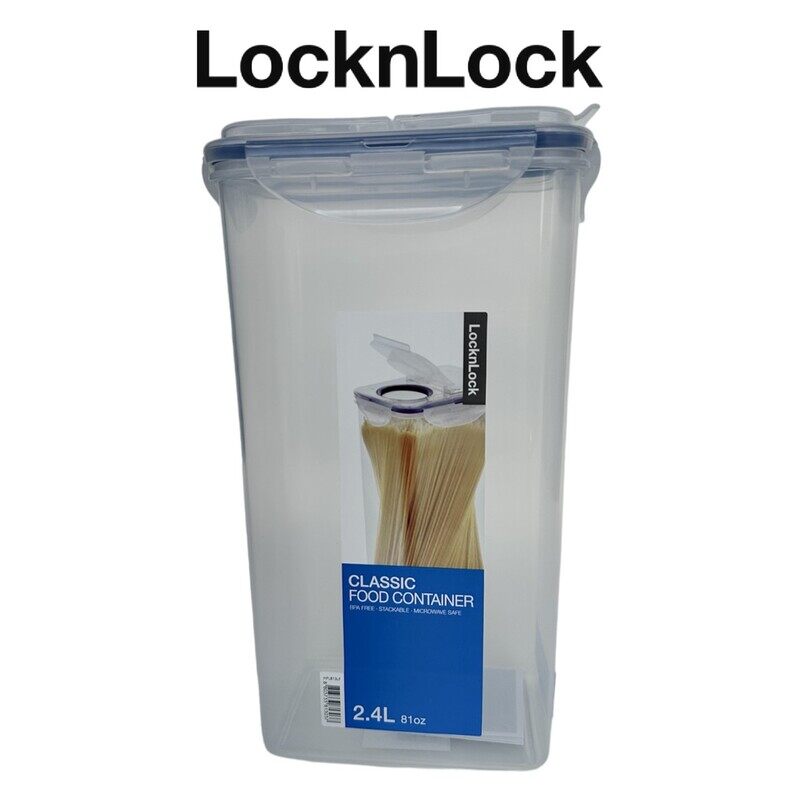 

Lock & Lock LocknLock Rectangular Food Container 2.4L with Flip Lid - Airtight, BPA-Free, Microwave, Freezer, and Dishwasher Safe