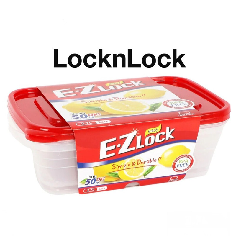 

Lock & Lock LocknLock EzLock Rectangle Container Set - 2.7L (Set of 2), Clear Base, Stackable, Microwave-Safe