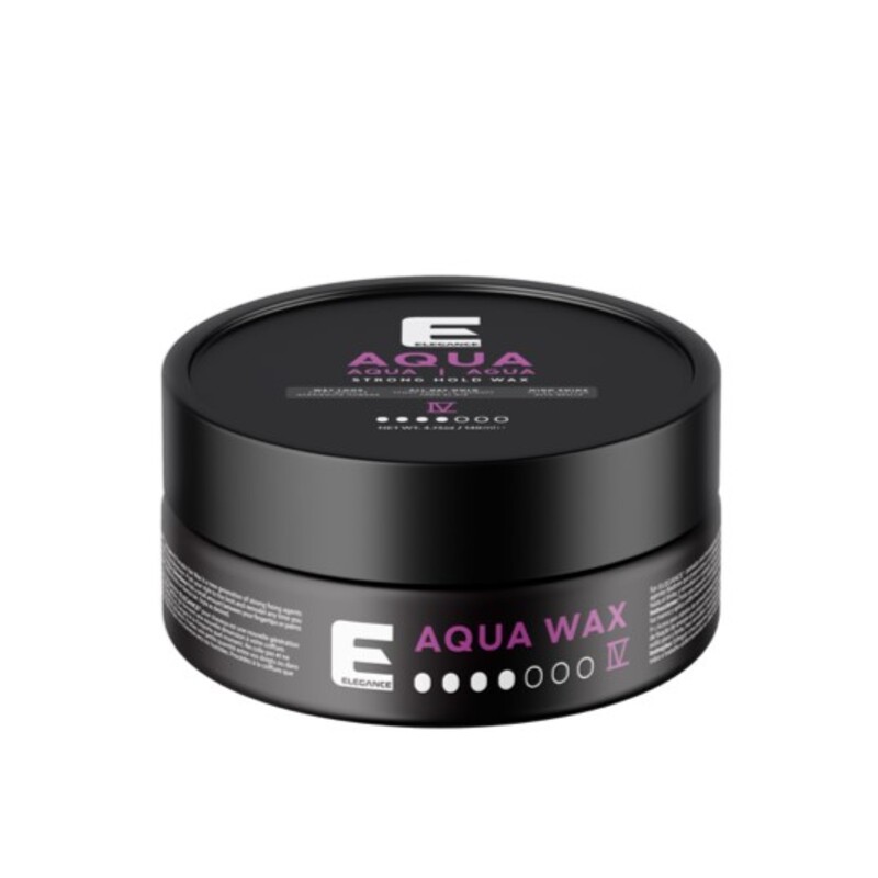 Elegance E Series Aqua Wax Strength 1 Purple, 140ml - Strong Hold, Flexible Styling, Residue-Free, No Stickiness