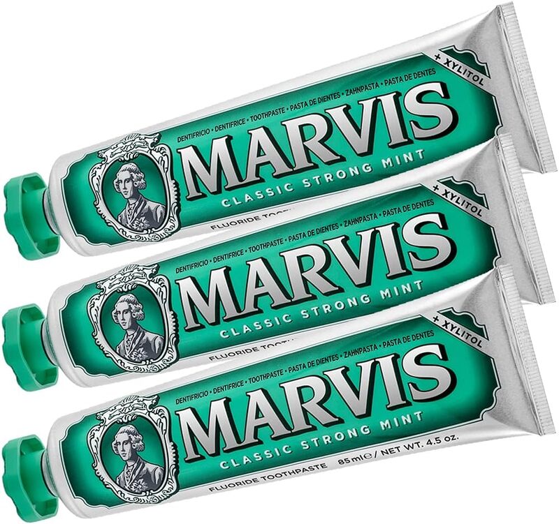 Marvis Classic Strong Mint Toothpaste Bundle (3x85ml)