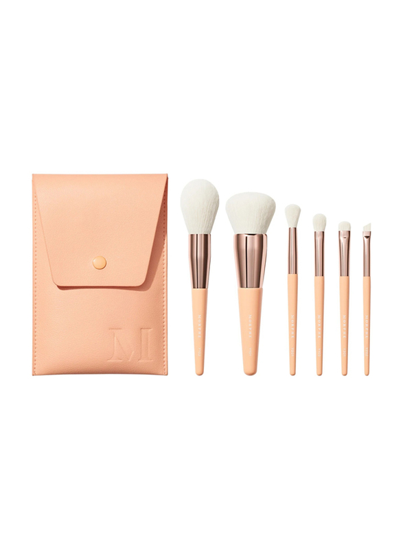 Morphe 6-Piece Face & Eye Travel Brush Set, Aurascape, Multicolour