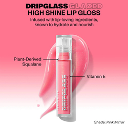 Morphe Dripglass Glazed High Shine Lip Gloss, 3.8ml, Pink Mirror, Pink