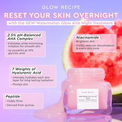 Glow Recipe Watermelon Glow AHA Night Treatment Hydrating Mask, 60ml