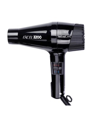 Label.M Excel 3200 Turbo Hairdryer, Black