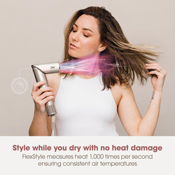 Shark FlexStyle 5-in-1 Air Styler & Hair Dryer with Auto-Wrap Curlers, 1400W, HD440SLUK, Beige