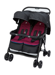 Joie Aire Black Twin Baby Stroller with 3 Reclining Positions, Black