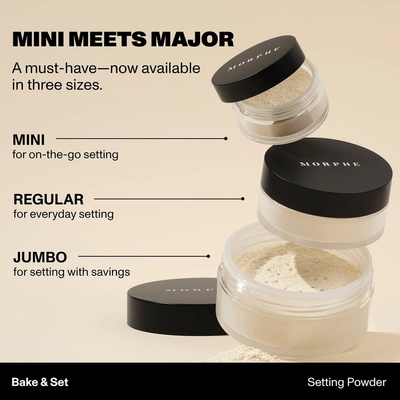 Morphe Mini Bake and Set Soft Focus Setting Powder, 2.6gm, Beige