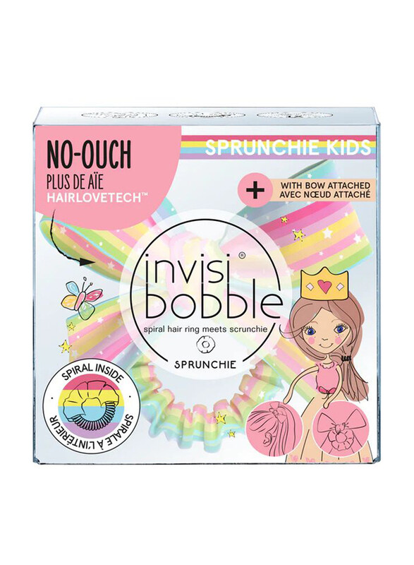 

Invisibobble Kids Slim Scrunchies w. Bow Lets Chase Rainbows, Multicolour