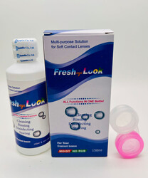 Fresh Eye Look Solution  Purpose Disinfection Solution for Soft Contact Lenses 150ml, Contact Lenses Solution