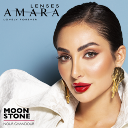 Amara One Day Moon Stone Pack Of 10 Daily Disposable Contact Lenses, Colored Contact Lenses, Unisex, Cosmetic Contact Lenses, Hazel Contact Lenses