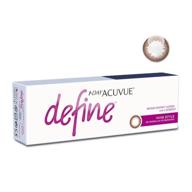 

Acuvue 1-Day Define Vivid Style Pack Of 30 Lenses, Daily Disposable Contact Lenses, Brown Contact Lenses