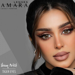 Amara Tiger Eye Monthly Disposable Pack Of 2, Colored Contact Lenses, Unisex, Cosmetic Contact Lenses, Brown Contact Lenses