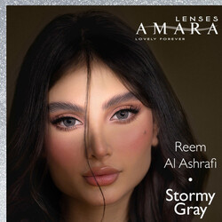 Amara Stormy Gray Monthly Disposable Pack Of 2, Colored Contact Lenses, Unisex, Cosmetic Contact Lenses, Gray Contact Lenses