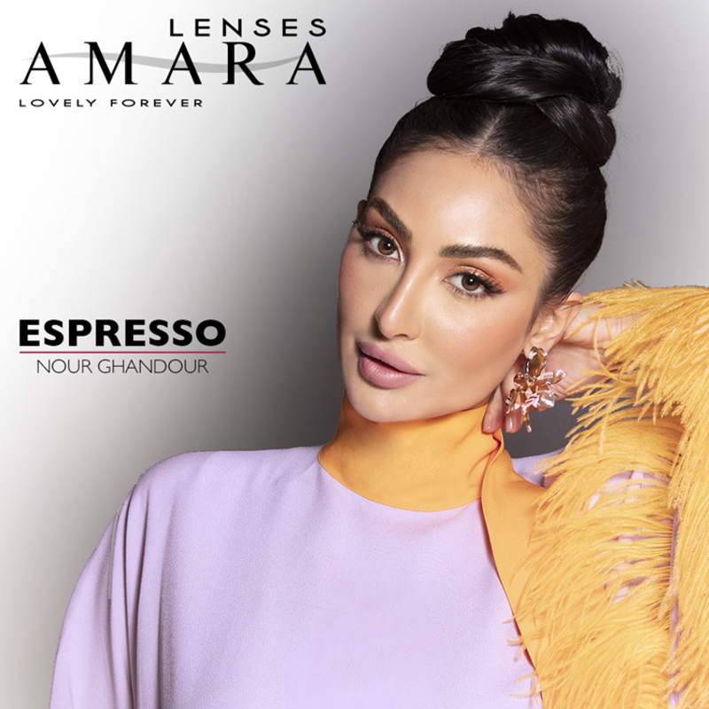 Amara Espresso Monthly Disposable Pack Of 2, Colored Contact Lenses, Unisex, Cosmetic Contact Lenses, Brown Contact Lenses