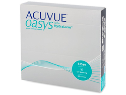 Acuvue Oasys 1-Day with HydraLuxe Pack Of 90 Lenses, Daily Disposable Contact Lenses, Clear Contact Lenses